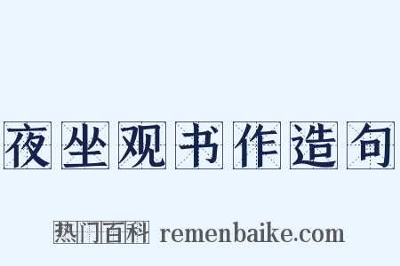 夜坐观书作造句是什么意思的图片